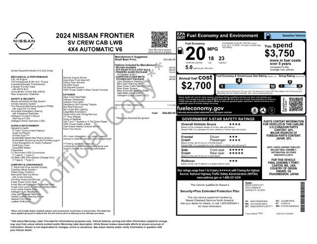 Used 2024 Nissan Frontier SV w/ Technology Package AWD/4WD image 42