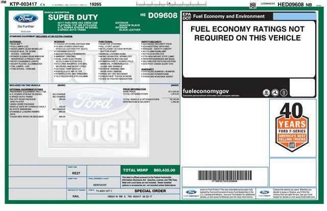 Used 2017 Ford F450 Platinum w/ FX4 Off-Road Package AWD/4WD image 72