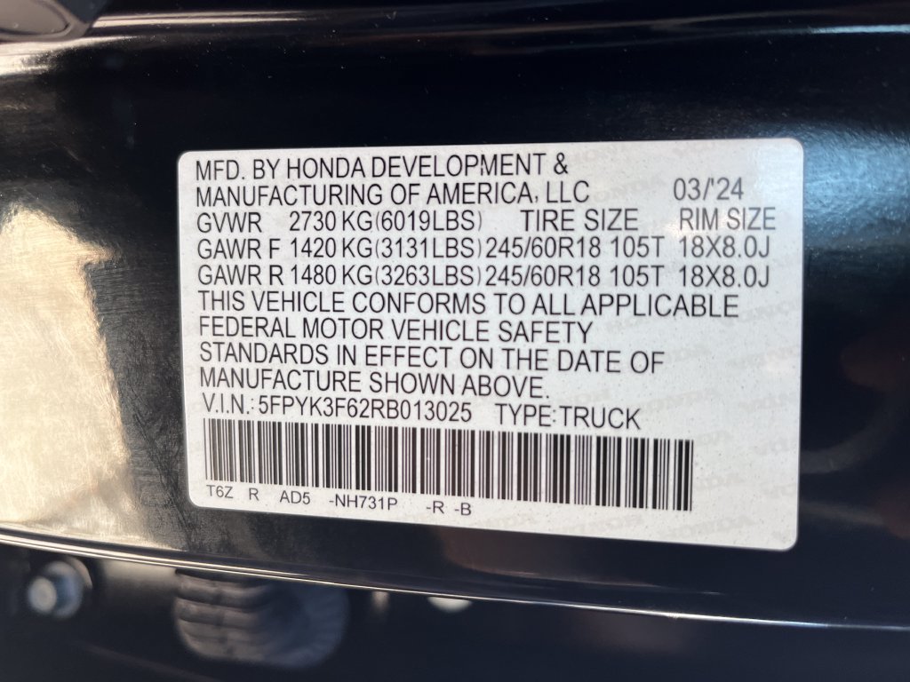 Certified 2024 Honda Ridgeline TrailSport image 29