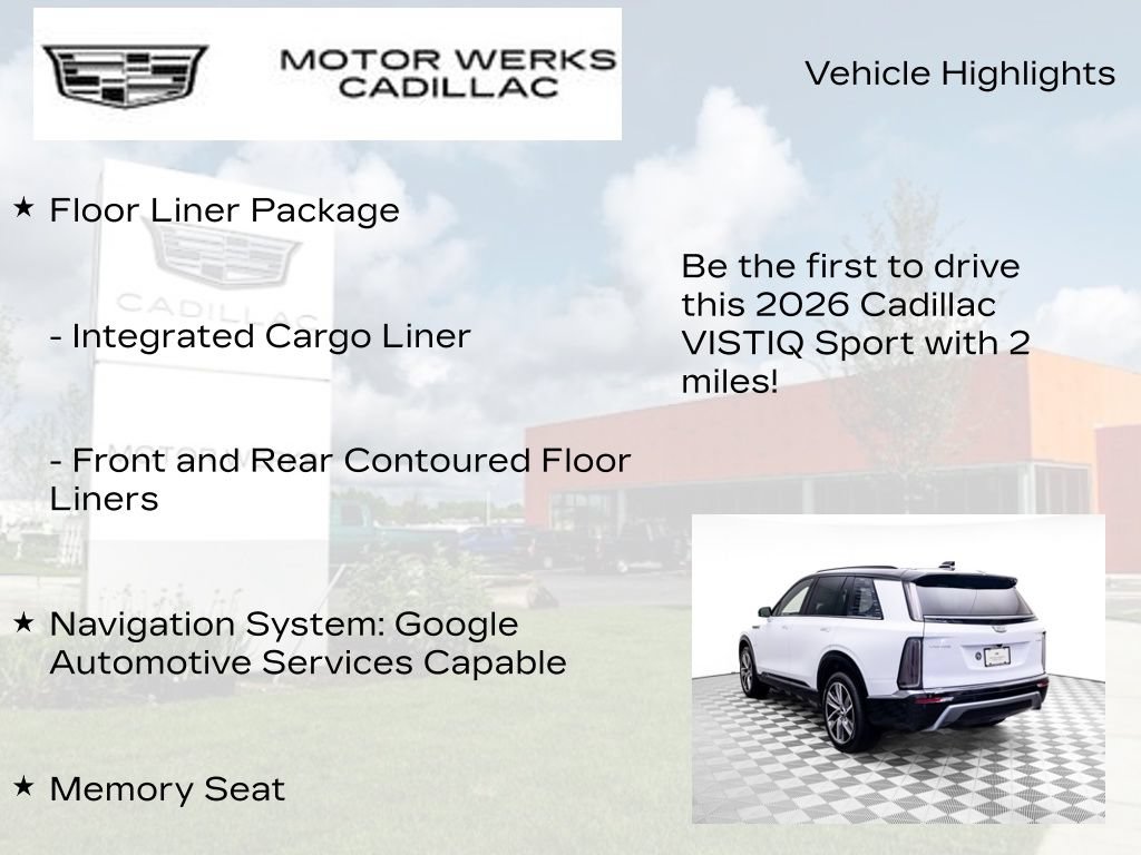 New 2026 Cadillac Vistiq Sport w/ LPO, Floor Liner Package AWD/4WD image 12