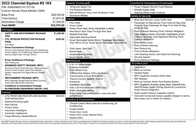 Used 2023 Chevrolet Equinox RS FWD image 31