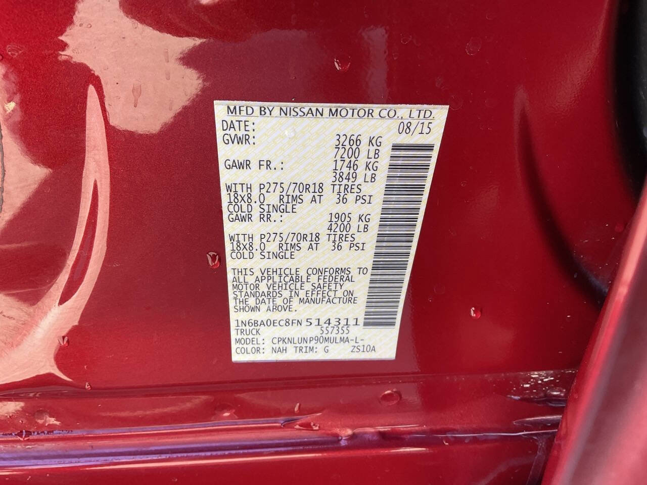 Used 2015 Nissan Titan PRO-4X w/ Pro-4x Luxury Package AWD/4WD image 24