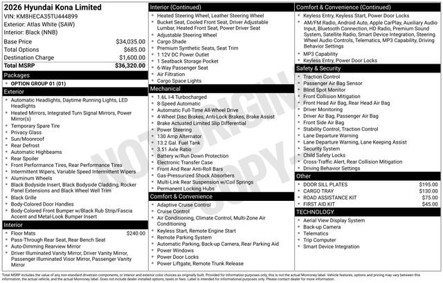 New 2026 Hyundai Kona Limited AWD/4WD image 25