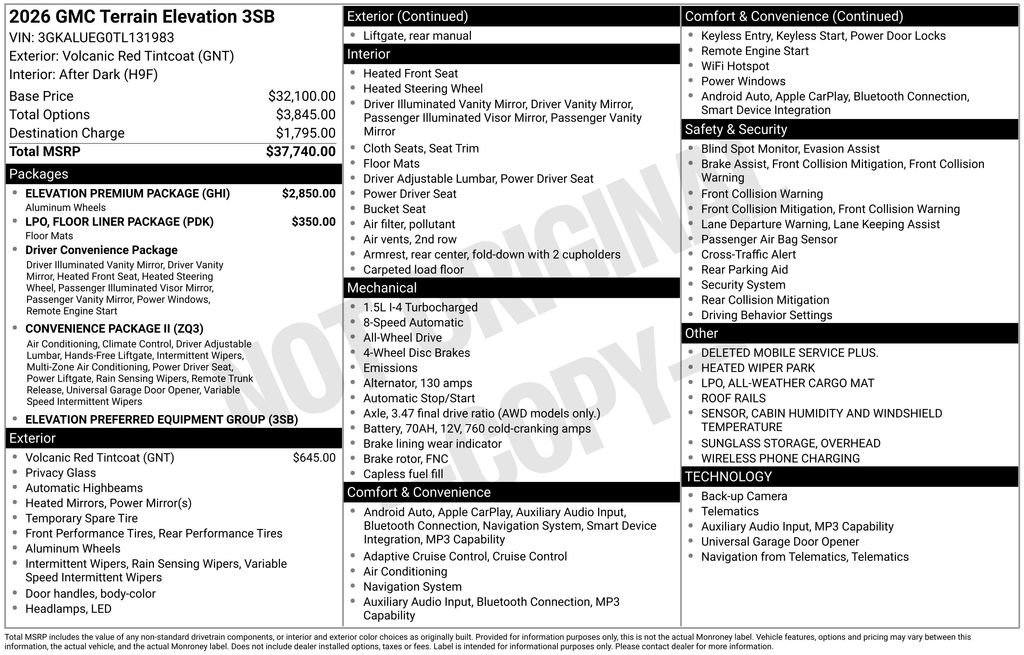 Certified 2026 GMC Terrain Elevation w/ Elevation Premium Package image 14