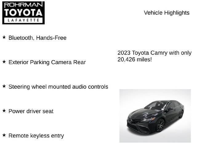 Used 2023 Toyota Camry SE FWD image 7