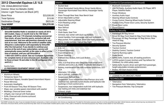 Used 2012 Chevrolet Equinox LS image 11