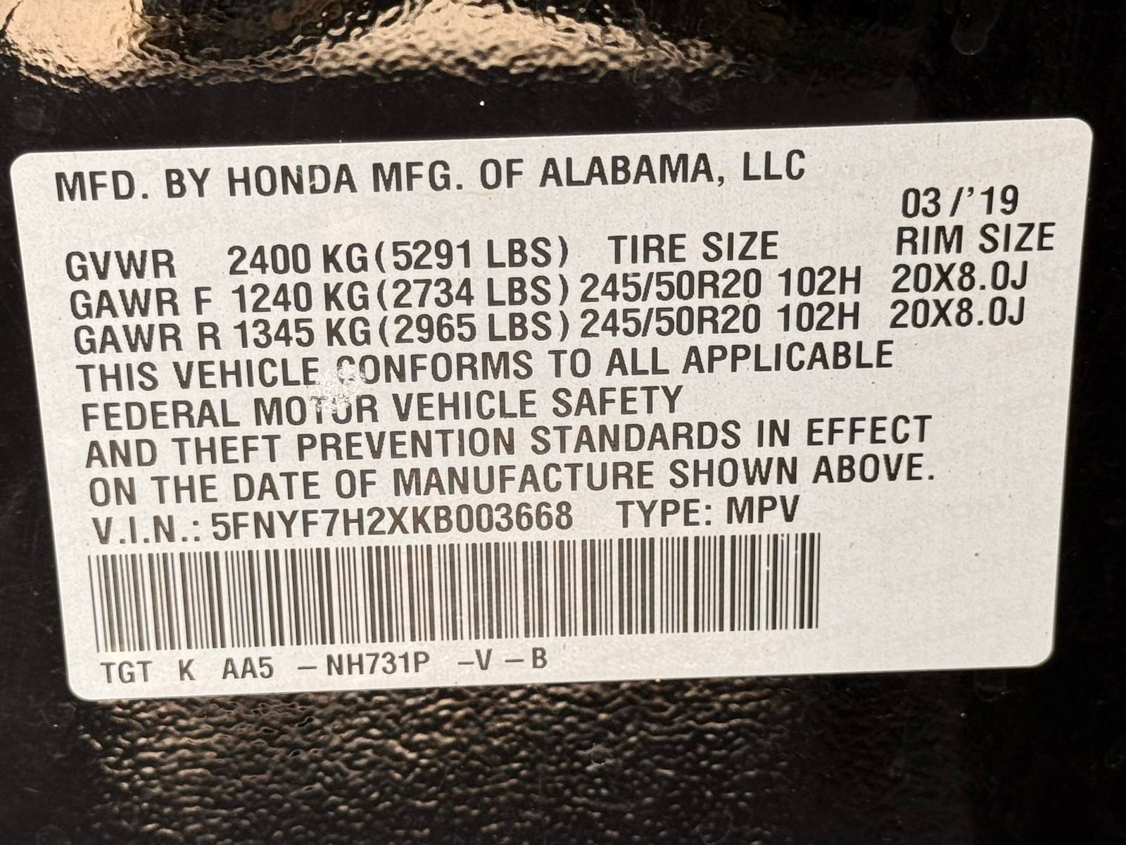 Used 2019 Honda Passport Sport image 43