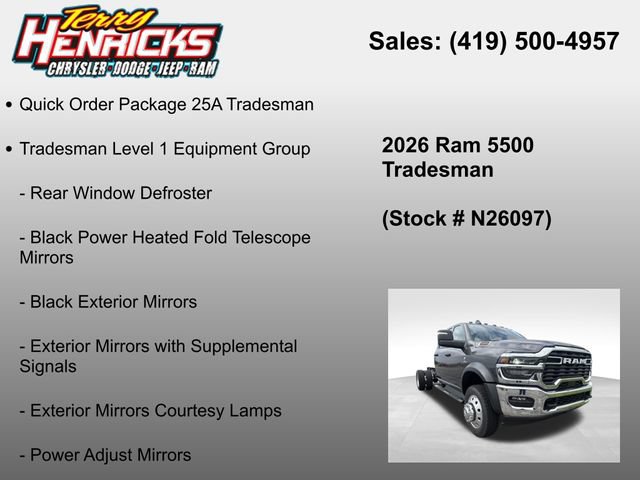 New 2026 RAM 5500 Tradesman w/ Chrome Appearance Group AWD/4WD image 12
