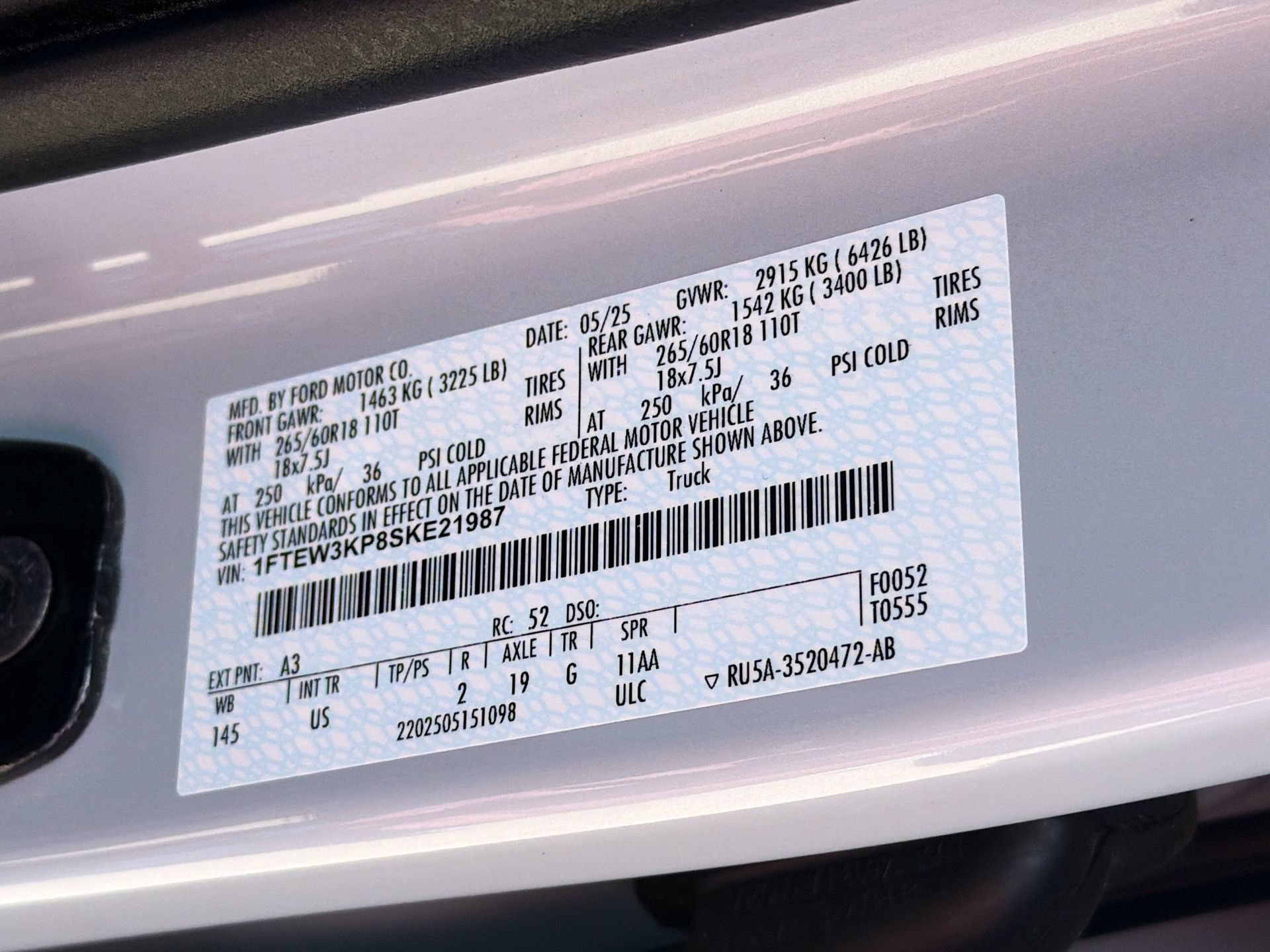 Certified 2025 Ford F150 XLT w/ Equipment Group 301A Standard RWD image 37