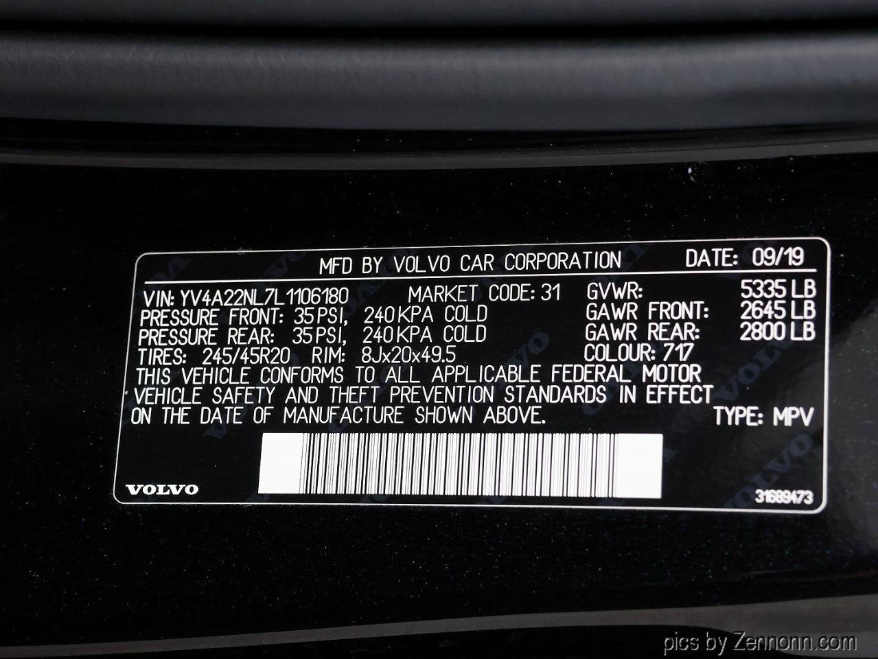 Used 2020 Volvo V90 T6 Cross Country w/ Protection Package Premier AWD/4WD image 37