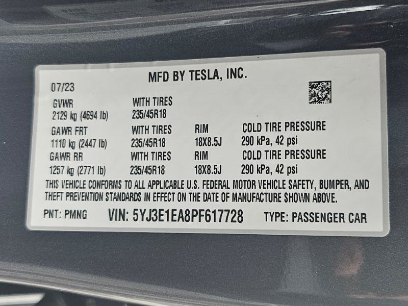 Used 2023 Tesla Model 3 Standard Range RWD image 34