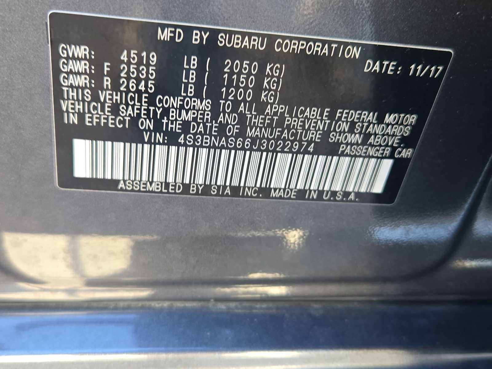 Used 2018 Subaru Legacy 2.5i Sport image 42