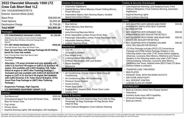 Certified 2022 Chevrolet Silverado 1500 LTZ w/ LTZ Convenience Package II AWD/4WD image 33