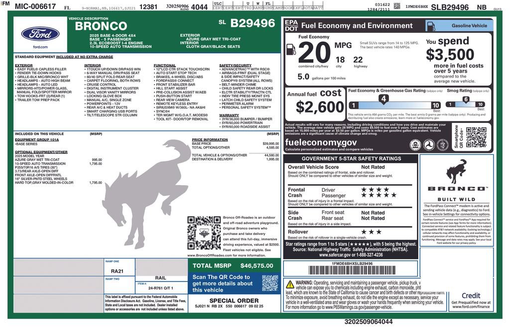 New 2025 Ford Bronco 4-Door image 8