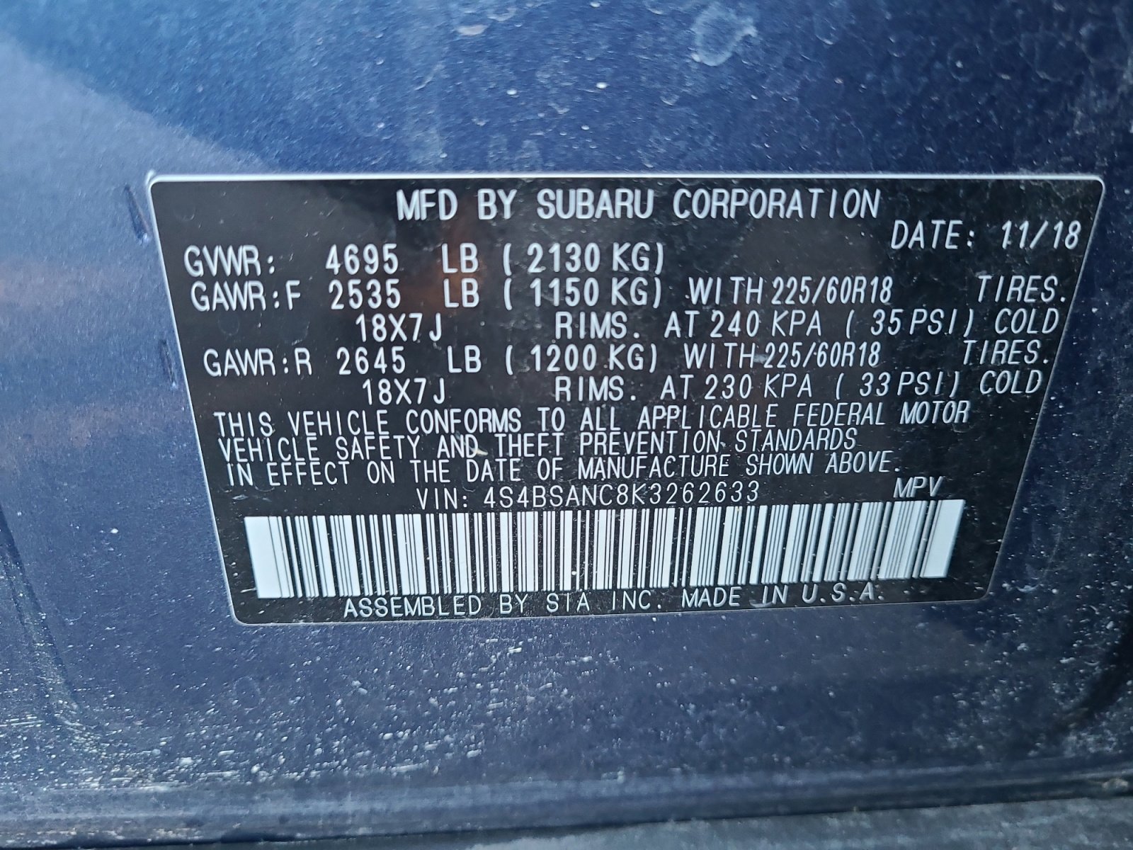 Used 2019 Subaru Outback 2.5i Limited w/ Protection Package #1 image 34