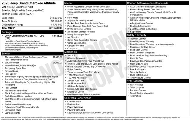 Used 2023 Jeep Grand Cherokee Altitude AWD/4WD image 7
