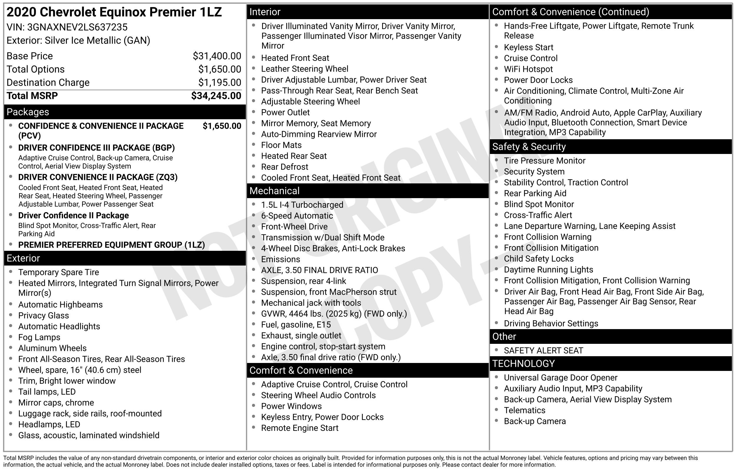 Used 2020 Chevrolet Equinox Premier FWD image 42