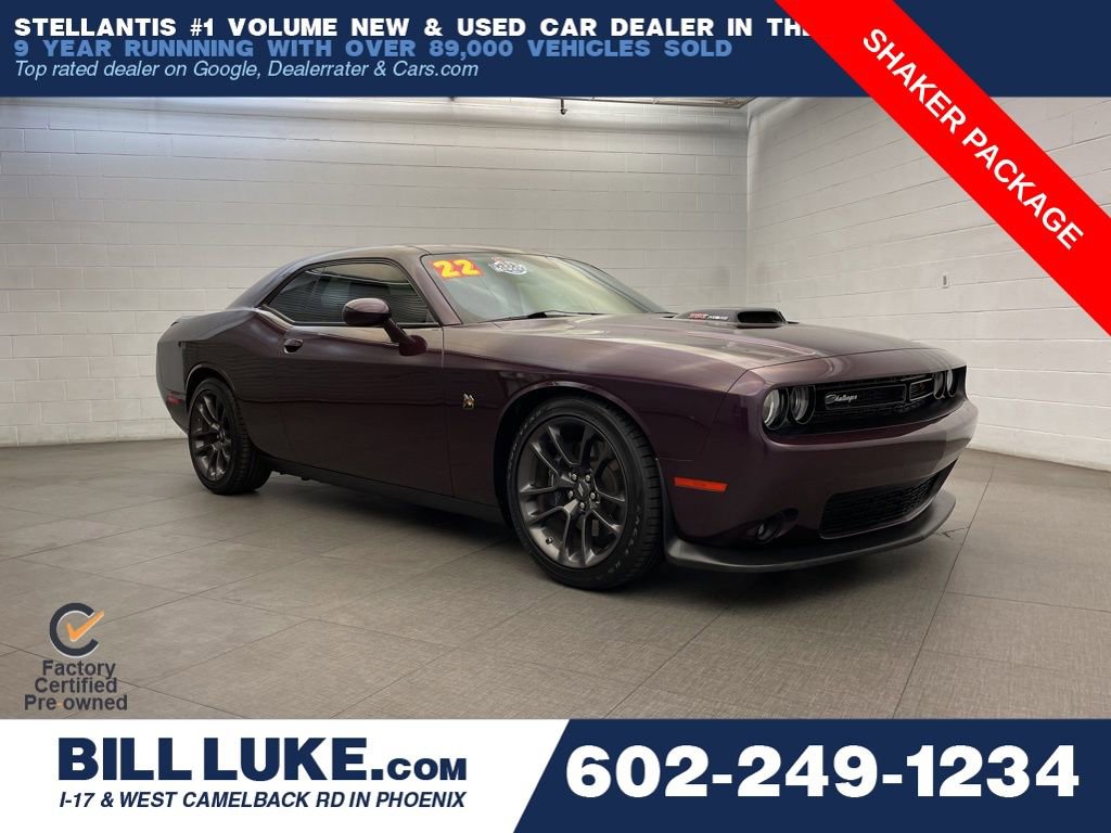 Certified 2022 Dodge Challenger R/T Scat Pack w/ Shaker Package RWD image 1