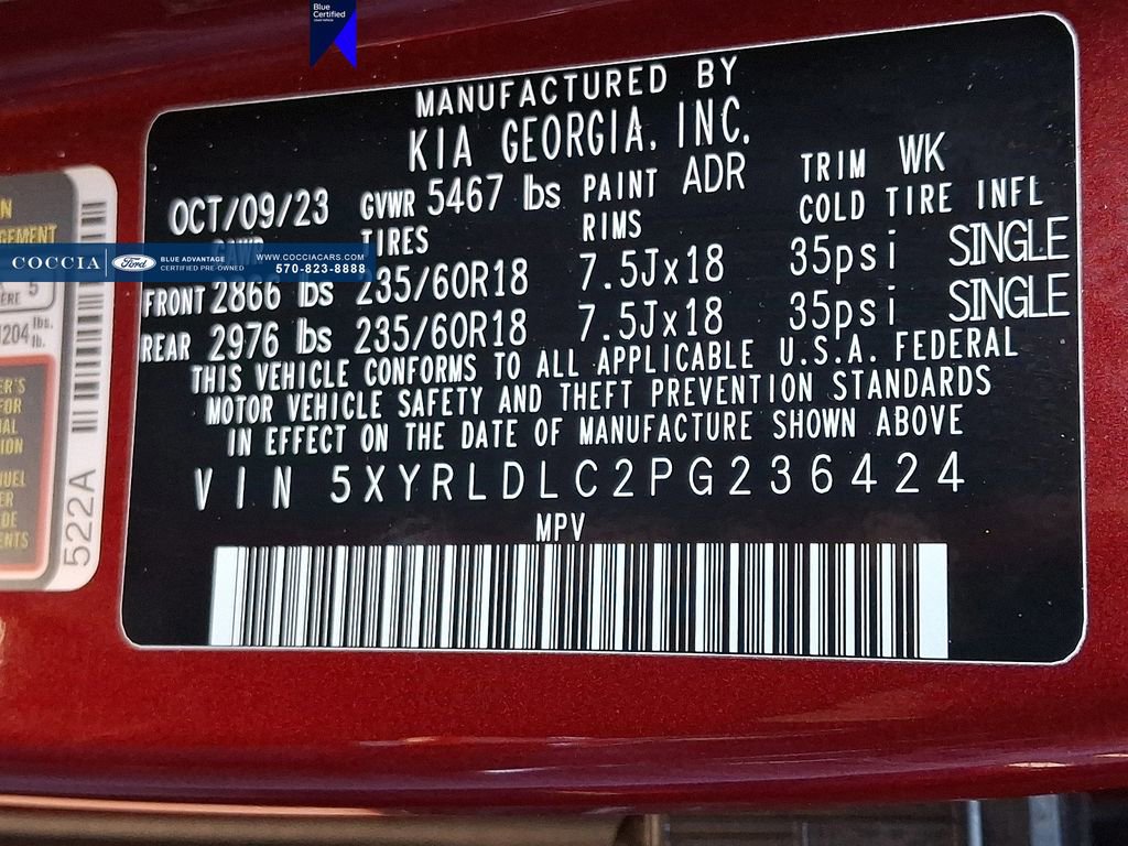 Used 2023 Kia Sorento S w/ Panoramic Sunroof Package image 28