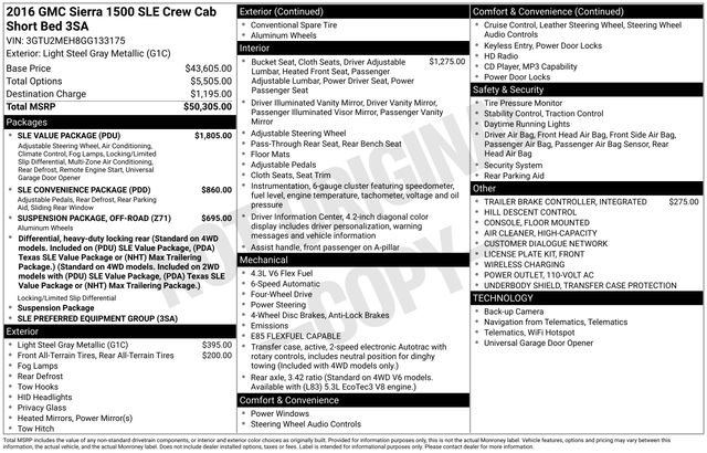 Used 2016 GMC Sierra 1500 SLE w/ SLE Value Package image 43