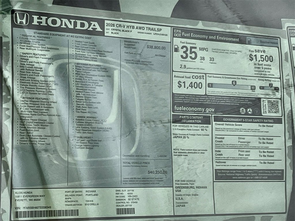 New 2026 Honda CR-V TrailSport image 34