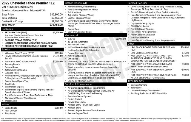 Used 2022 Chevrolet Tahoe Premier w/ Texas Edition RWD image 33