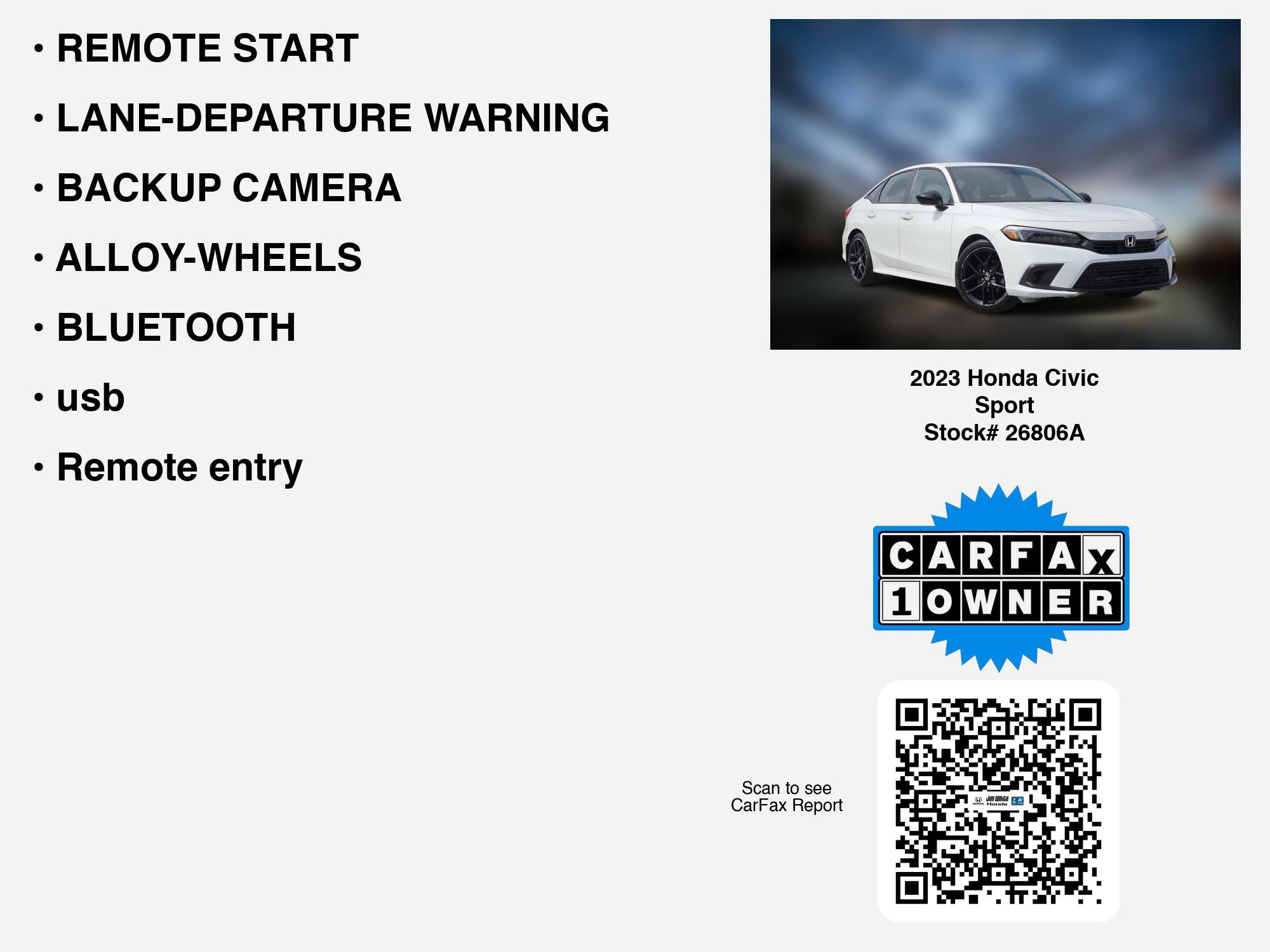 Certified 2023 Honda Civic Sport image 7