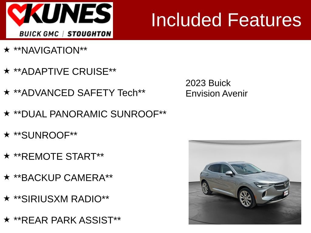 Used 2023 Buick Envision Avenir AWD/4WD image 2