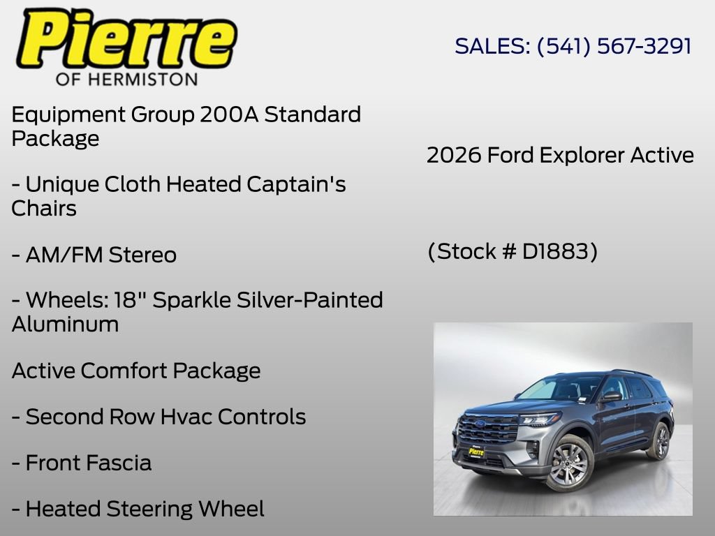 New 2026 Ford Explorer Active w/ Active Comfort Package AWD/4WD image 6