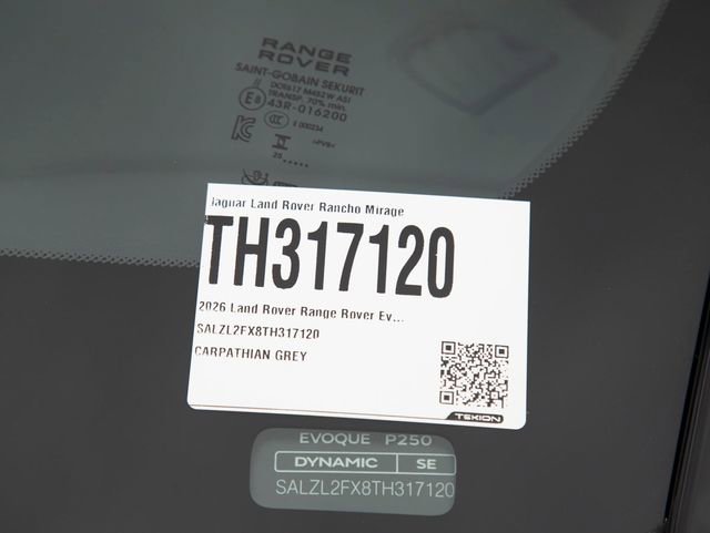 New 2026 Land Rover Range Rover Evoque Dynamic SE AWD/4WD image 36