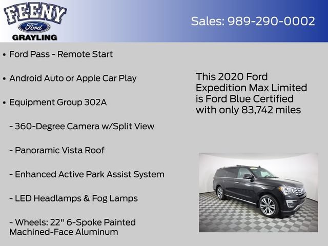 Certified 2020 Ford Expedition Max Limited w/ Equipment Group 302A AWD/4WD image 9