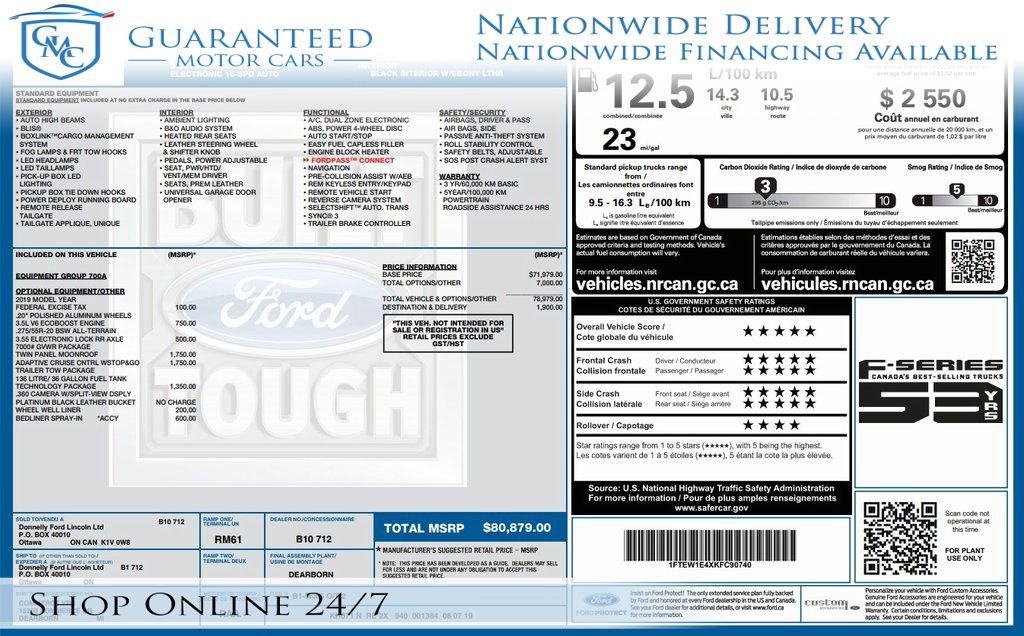 Used 2019 Ford F150 Platinum w/ Technology Package image 1