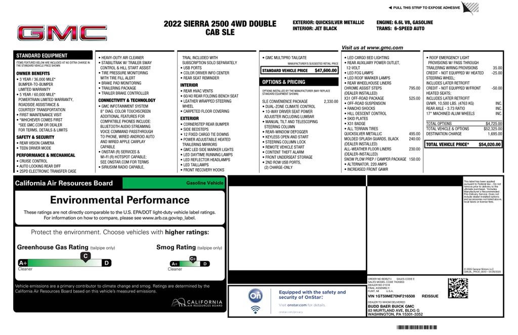 Used 2022 GMC Sierra 2500 SLE w/ SLE Convenience Package AWD/4WD image 4