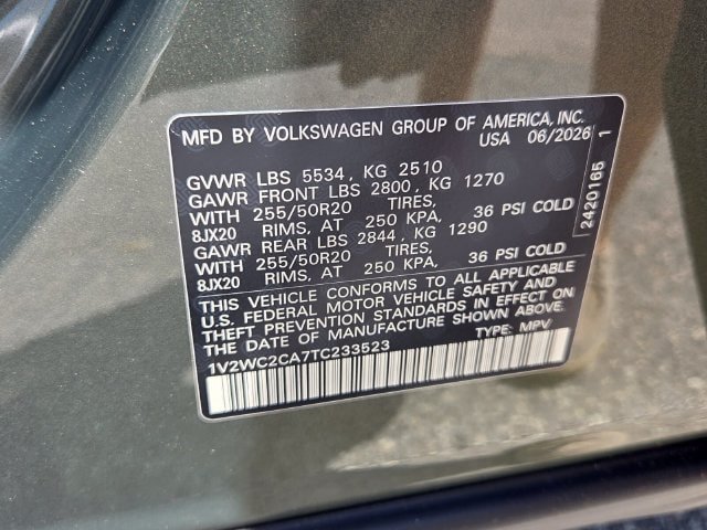 New 2026 Volkswagen Atlas Cross Sport SE FWD image 19