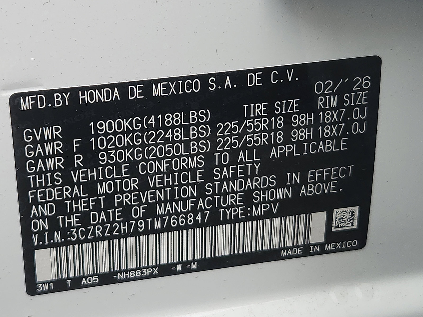 New 2026 Honda HR-V EX-L image 18