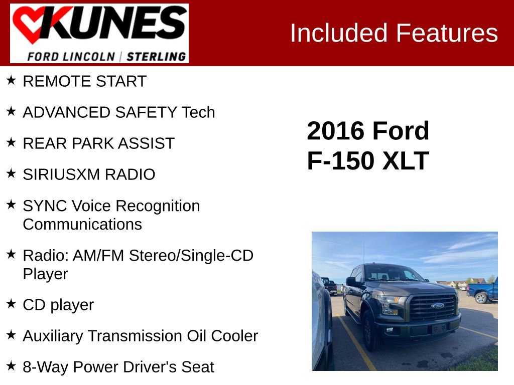 Used 2016 Ford F150 XLT w/ Equipment Group 302A Luxury AWD/4WD image 2