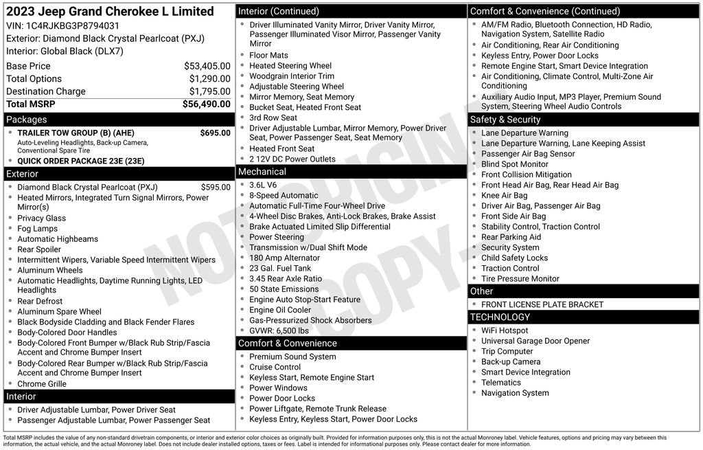 Used 2023 Jeep Grand Cherokee L Limited w/ Trailer Tow Group (B) image 5