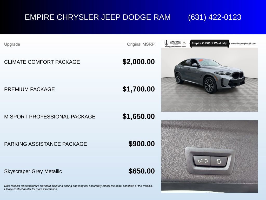 Used 2026 BMW X6 xDrive40i w/ Climate Comfort Package AWD/4WD image 6