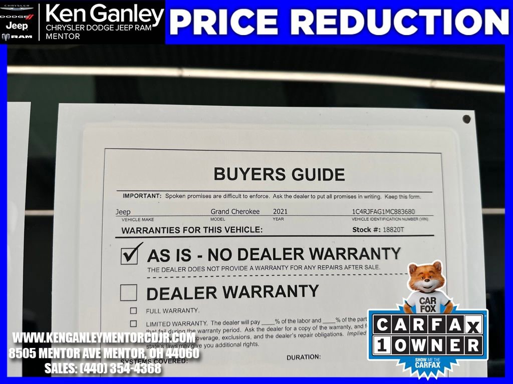 Certified 2021 Jeep Grand Cherokee Laredo X image 27