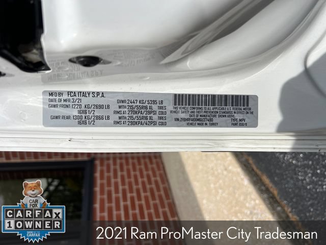 Used 2021 RAM ProMaster City Tradesman FWD image 38