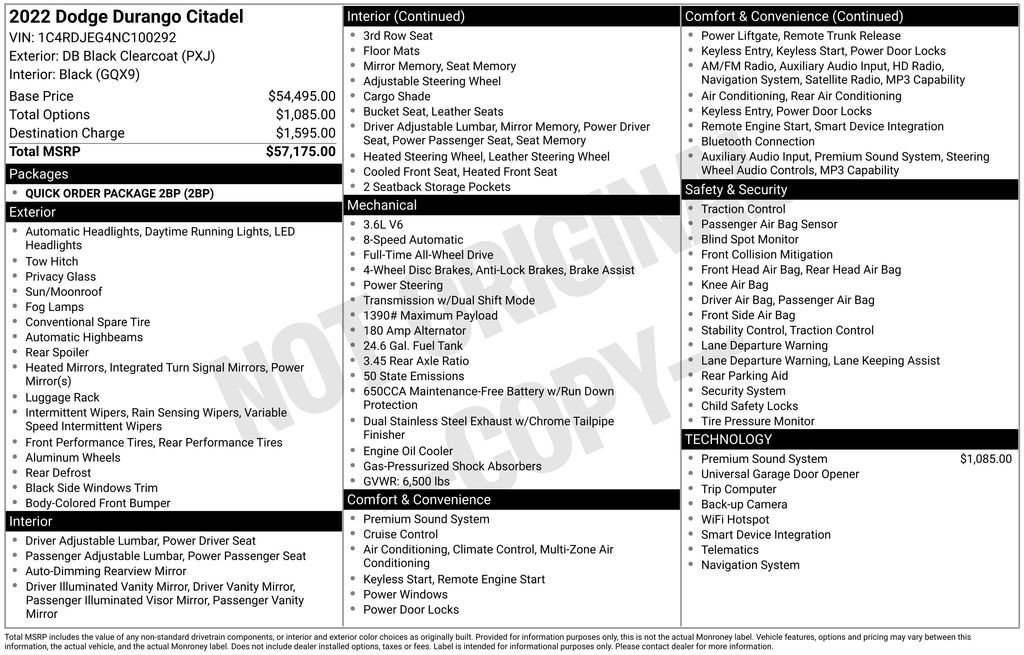 Used 2022 Dodge Durango Citadel AWD/4WD image 32