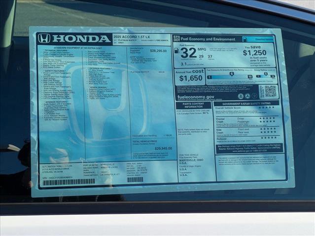 New 2025 Honda Accord LX image 17