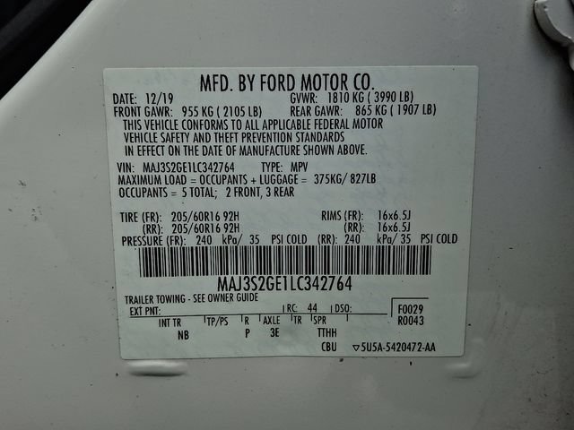 Used 2020 Ford EcoSport SE FWD image 27
