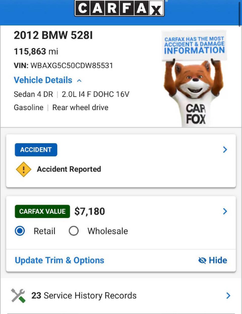 Used 2012 BMW 528i Sedan RWD image 23