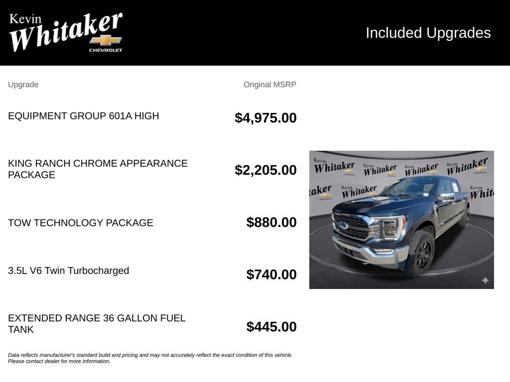 Used 2022 Ford F150 King Ranch w/ Equipment Group 601A High AWD/4WD image 36