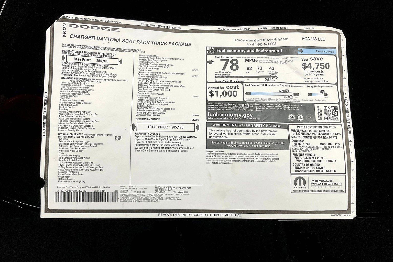New 2024 Dodge Charger R/T Scat Pack w/ Plus Group image 18