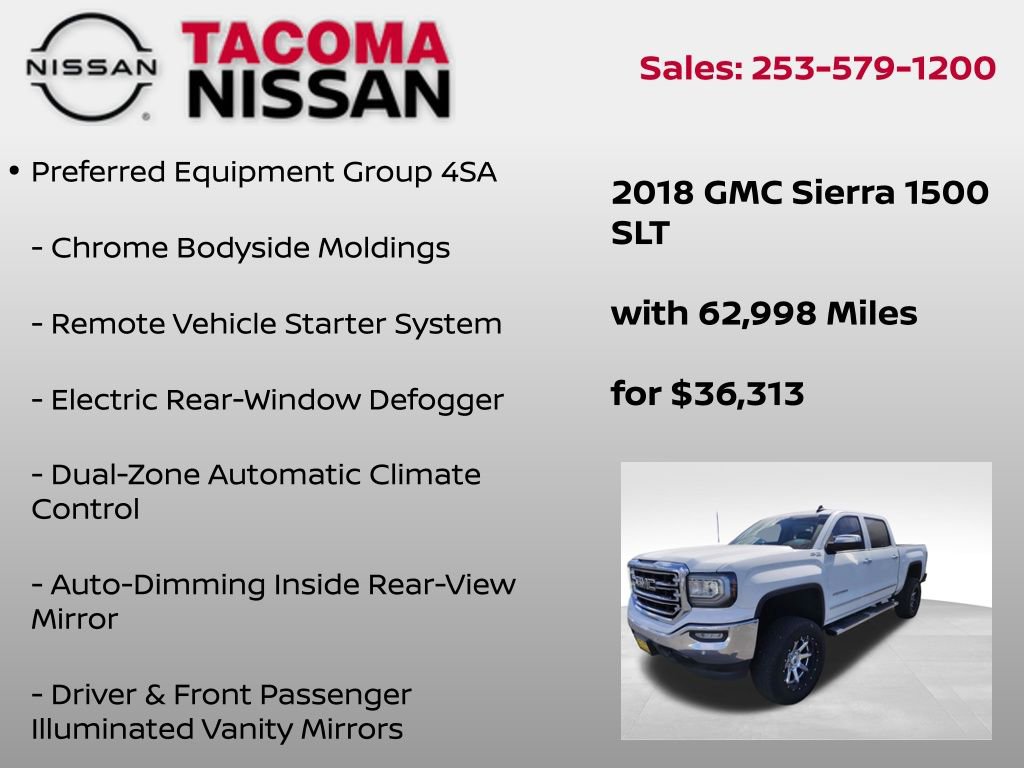 Used 2018 GMC Sierra 1500 SLT w/ SLT Premium Package image 8