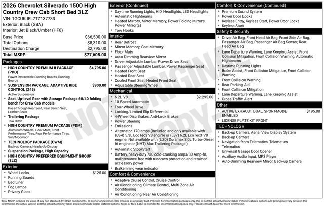 Used 2026 Chevrolet Silverado 1500 High Country image 40