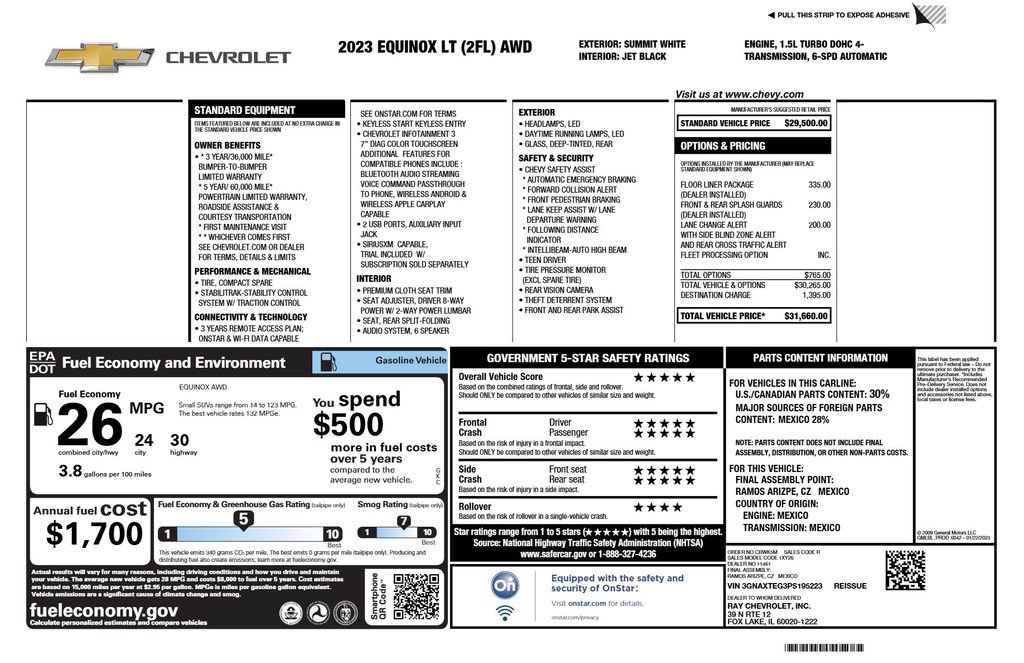 Used 2023 Chevrolet Equinox LT w/ LPO, Floor Liner Package AWD/4WD image 3