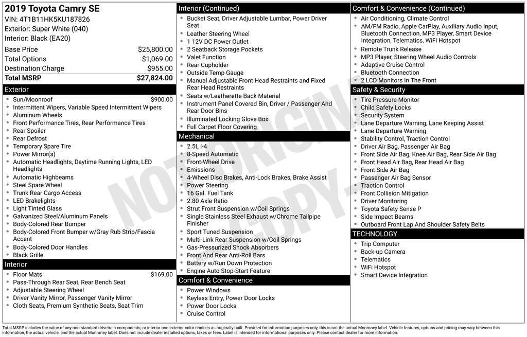 Used 2019 Toyota Camry SE image 24